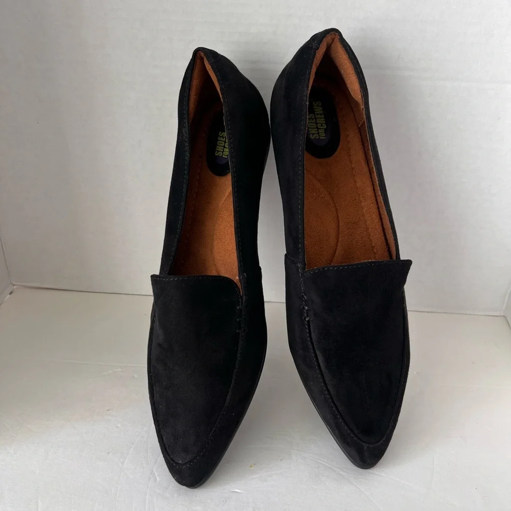 Shoes For Crews Black Suede Slip-Ons